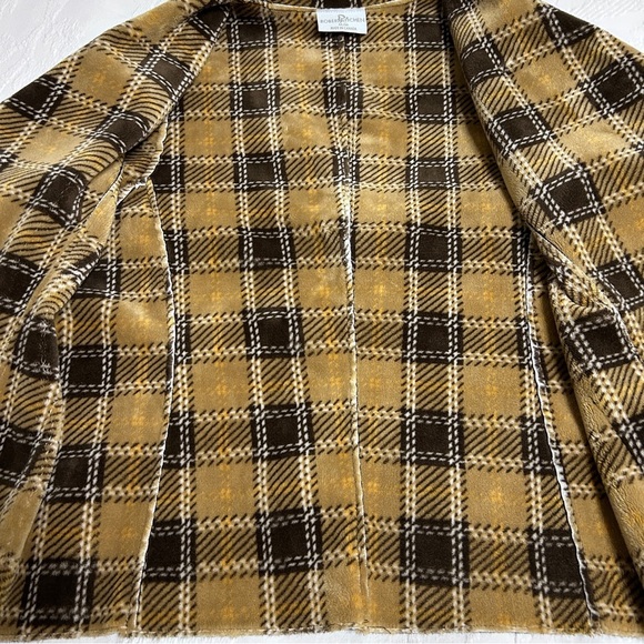 Robert kitchen Jacket women’s size medium brown hippie boho plaid Fall - Picture 6 of 10